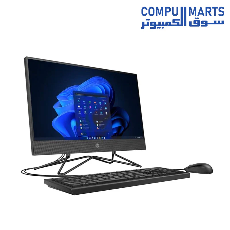 HP ProOne 200 G4 ALL -IN-ONE  Non-Touch Computer, Intel Core i5-10210U, 21.5 Inch FHD, 1TB HDD, 4GB RAM, Intel UHD Graphics, Dos, with Wired Keyboard and Mouse - Image 3