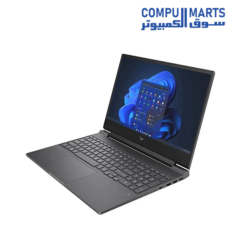 HP Victus 15-fa0031dx Gaming Laptop - 12th i5-12450H 8-Cores, 8GB RAM, 512GB SSD, Nvidia GeForce GTX 1650 4GB GDDR6 Graphics, 15.6" FHD (1920x1080) 144Hz, Backlit Keyboard, Windows 11 - Mica Silver - Image 2