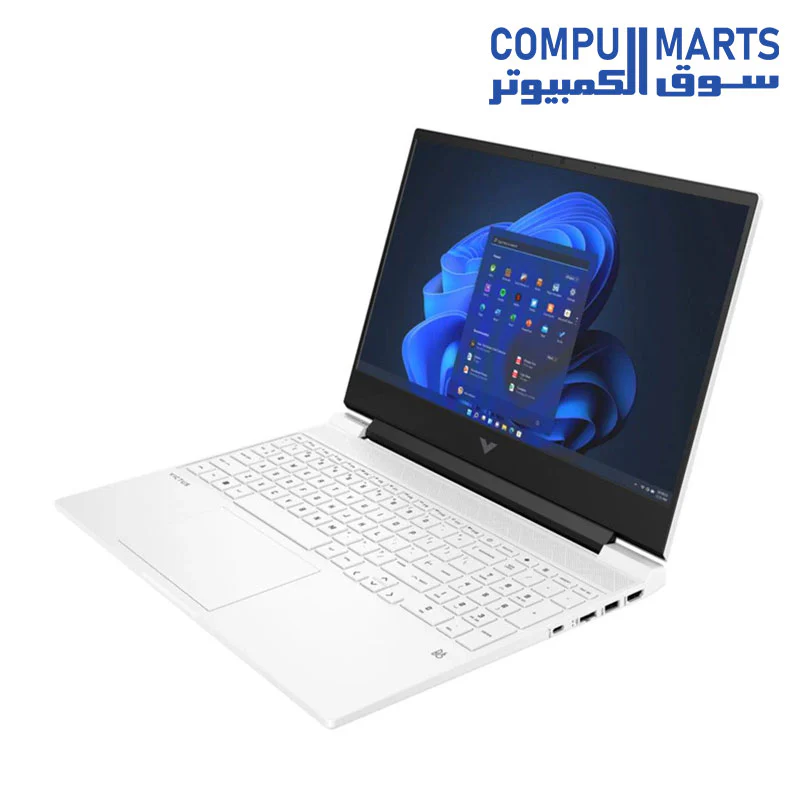 HP Victus 16-E1013NE Gaming Laptop (AMD Ryzen 7-6800H - 16GB Ram - M.2 NVMe 512GB - Nvidia RTX 3050 4GB - 16.1 Inch FHD IPS 144Hz) - Ceramic White - Image 2