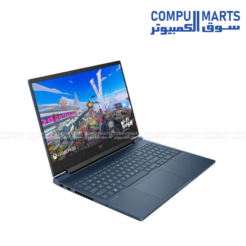 HP Victus 16 Gaming Laptop – Intel Core i7-14650HX, NVIDIA GeForce RTX 3050 6GB, 16GB DDR5, 512GB SSD, 16.1" FHD 144Hz Display, Backlit Keyboard, FreeDOS – Performance Blue / Mica Silver - Image 4