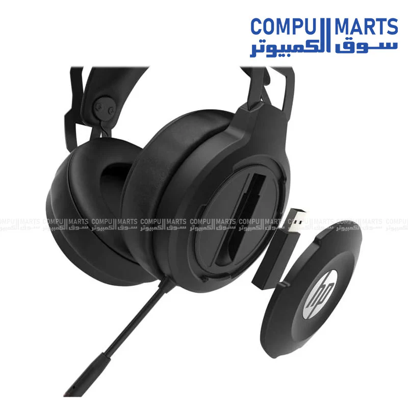HP X1000 Wireless Gaming Headset – 50 mm Drivers, 7.1 Virtual Surround, 20‑Hour Battery, USB‑A Dongle - Image 3