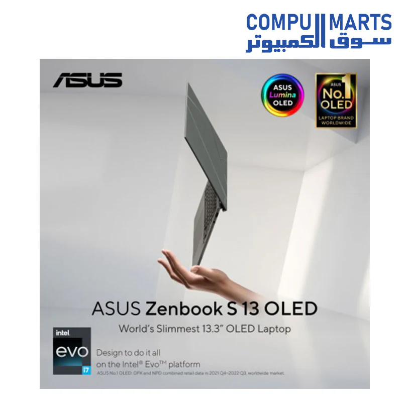 ASUS Zenbook S 13 OLED (UX5304) -  Intel Core i7-1355U -RAM 16 GB-1TB M.2 NVMe PCIe- Intel Iris Xe Graphics-13.3-inch-Windows 11 - Image 5