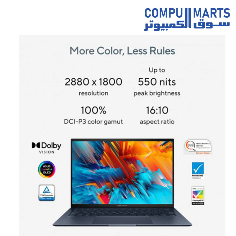 ASUS Zenbook S 13 OLED (UX5304) -  Intel Core i7-1355U -RAM 16 GB-1TB M.2 NVMe PCIe- Intel Iris Xe Graphics-13.3-inch-Windows 11 - Image 9