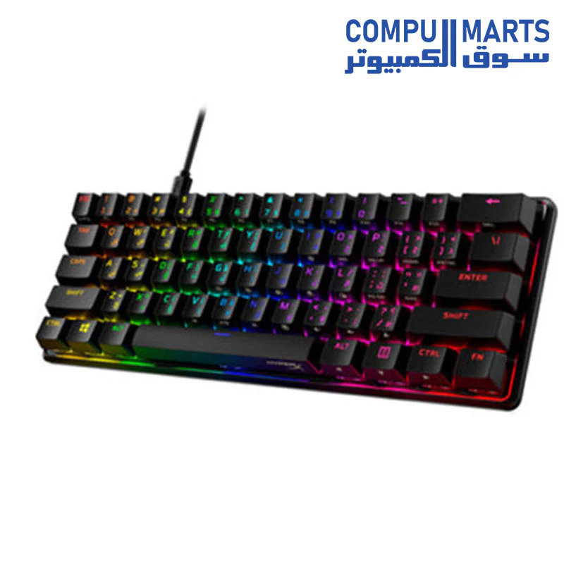 HyperX Alloy Origins 60 Percent Mechanical HX Red (Arabic), Gaming Keyboard - Image 2