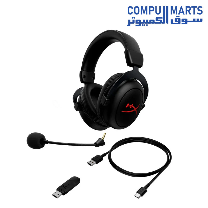 HyperX Cloud II Core Wireless - Gaming Headset for PC, DTS Headphone:X Spatial Audio, Memory Foam Ear Pads - Image 4