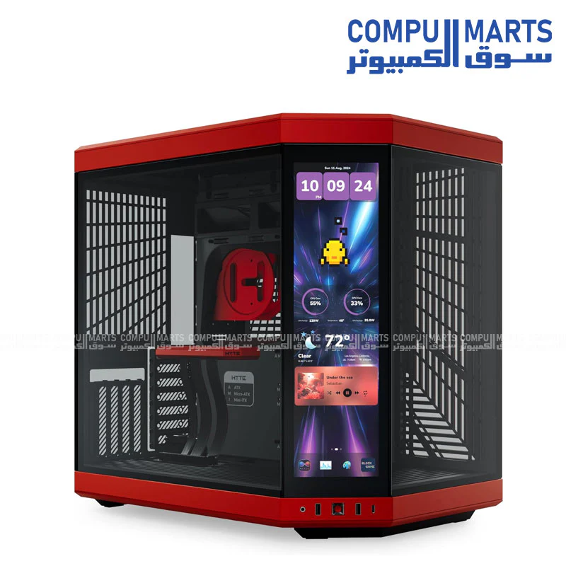 HYTE Y70 Touch Infinite Dual Chamber ATX Mid Tower Modern Aesthetic Case with Integrated 2.5K LCD Touchscreen - Image 10