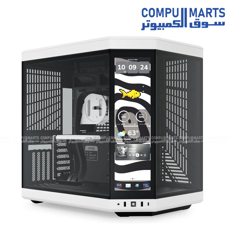HYTE Y70 Touch Infinite Dual Chamber ATX Mid Tower Modern Aesthetic Case with Integrated 2.5K LCD Touchscreen - Image 14