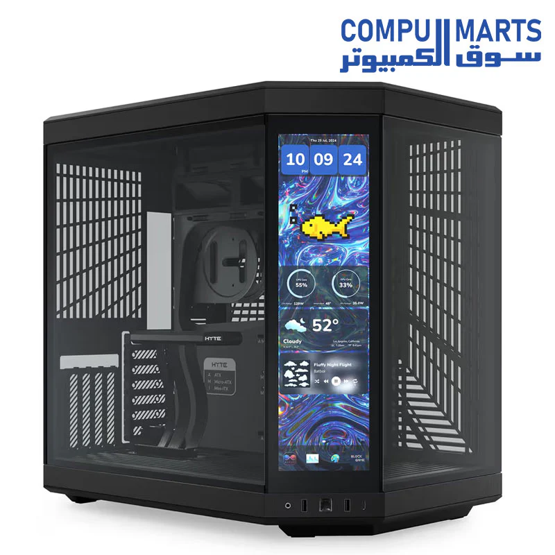 HYTE Y70 Touch Infinite Dual Chamber ATX Mid Tower Modern Aesthetic Case with Integrated 2.5K LCD Touchscreen - Image 2