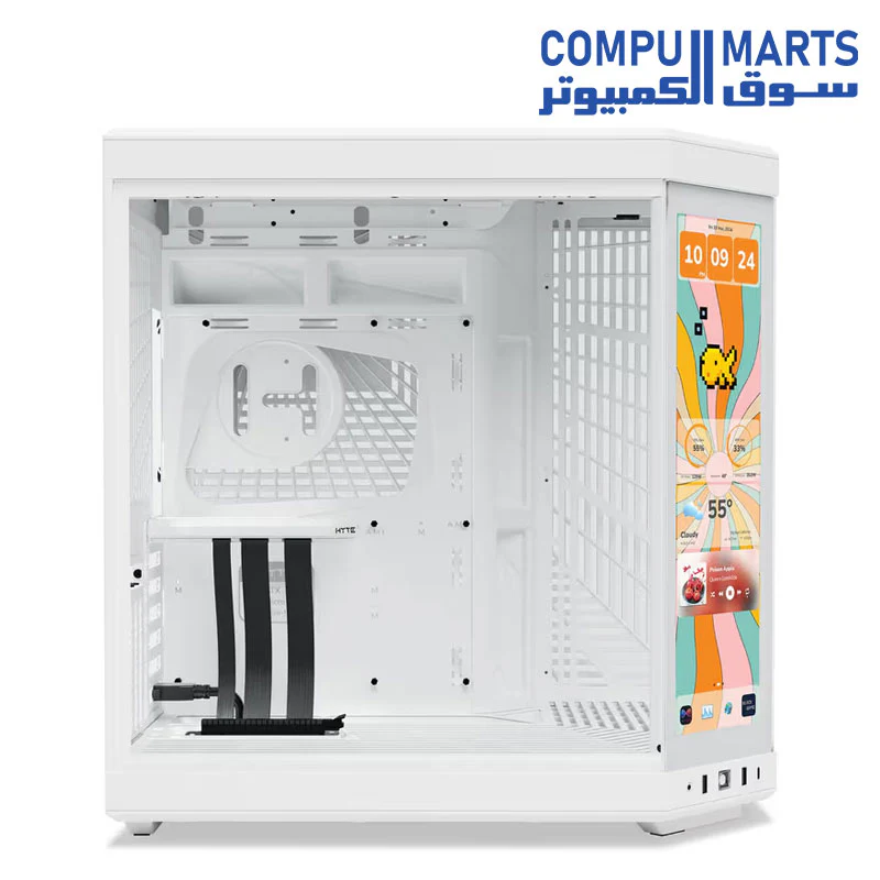 HYTE Y70 Touch Infinite Dual Chamber ATX Mid Tower Modern Aesthetic Case with Integrated 2.5K LCD Touchscreen - Image 7
