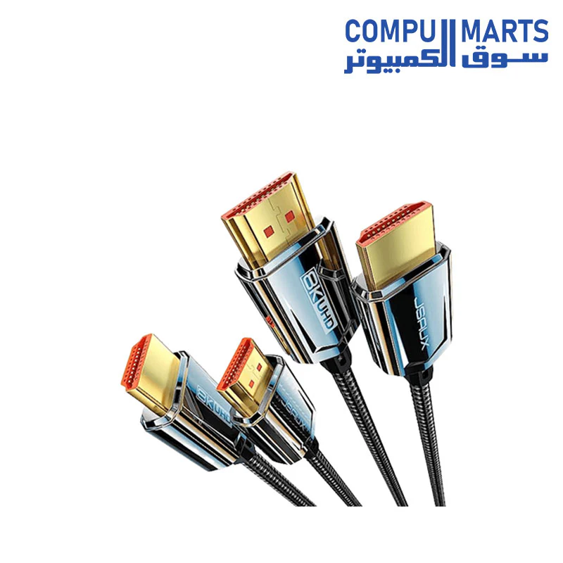 JSAUX Cv0046 Zinc all 8K 3M, HDMI 2.1 Cable Ultra High Speed 48 Gbps, (8K @ 60Hz 4K @ 120Hz 144Hz) eARC HDR10 HDCP 2.2 & 2.3 3D, Compatible with PS5 / PS4 / X-Box/UHDTV/Blu-ray - Image 2
