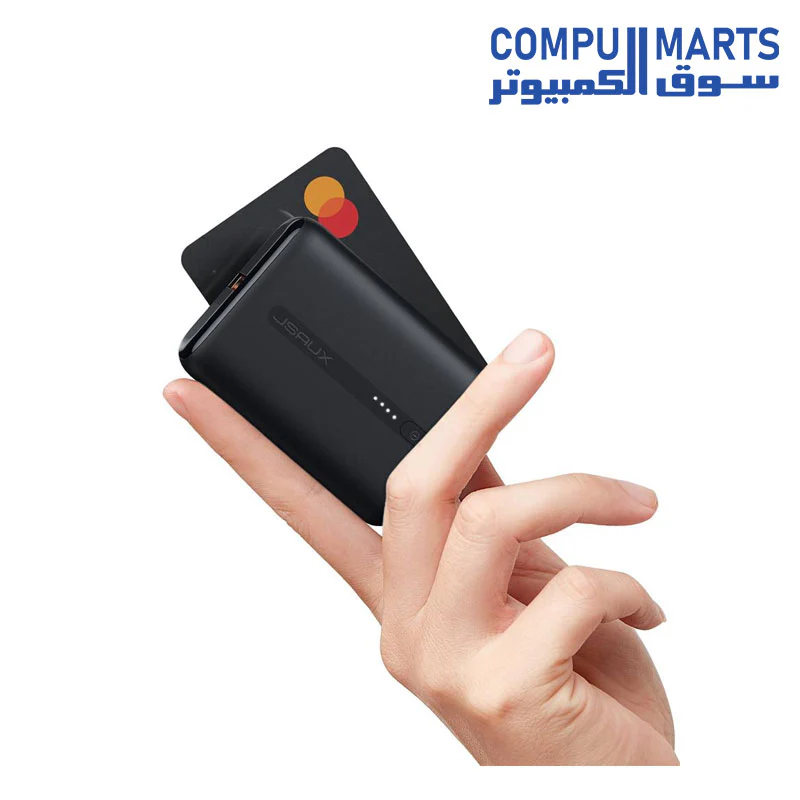 JSAUX (PB2002) Super Mini 22.5W Powerbank 10000mAh QC PD 3.0 Dual Port Portable Charger- Black - Image 3