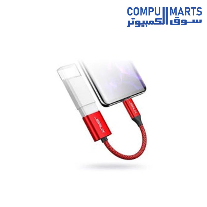 JSAUX Usb C To Usb A 3.0 .16M Red - Image 2