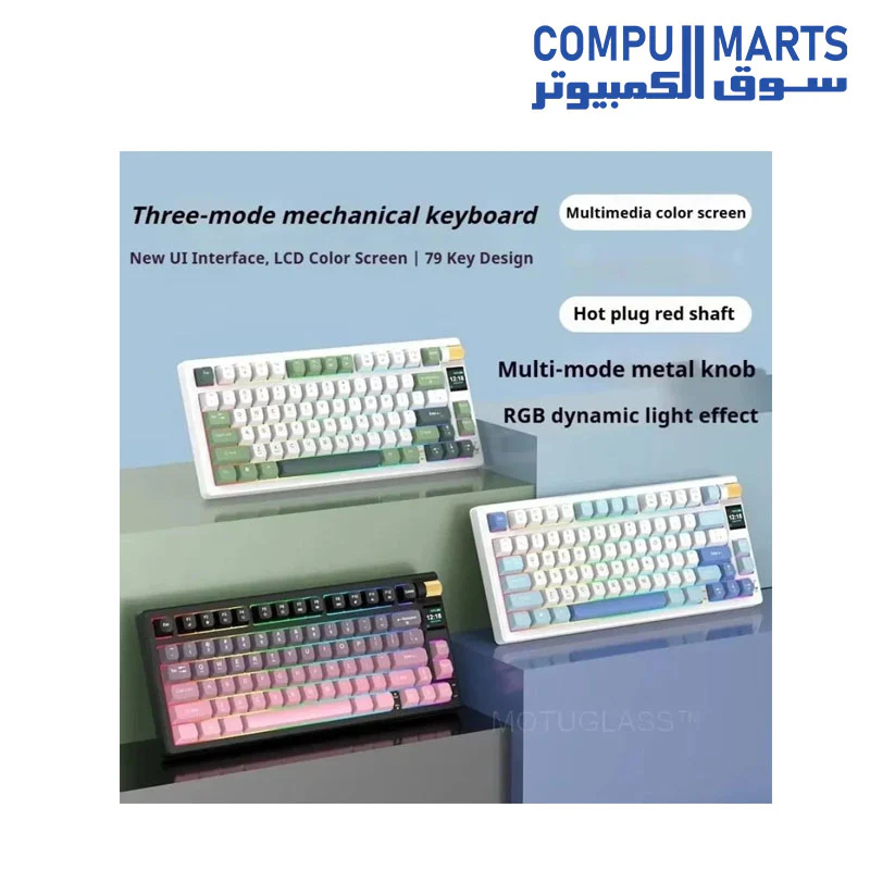 K79 Three Mode Mechanical Keyboard Hot Swappable Gasket Wireless Gaming Keyboard for Esports and PC Gaming - Image 4