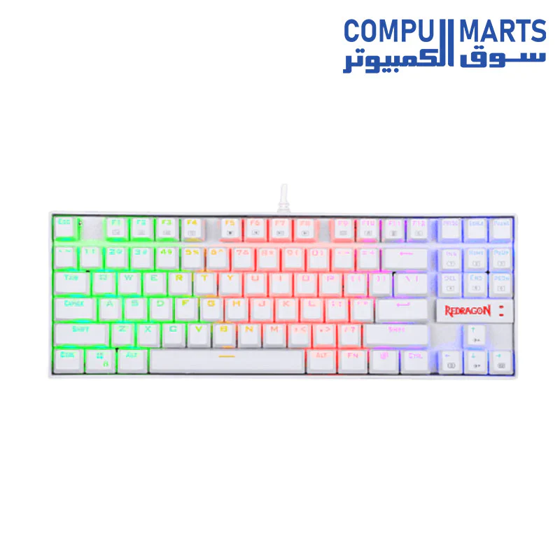 Redragon Keyboard K552W Mechanical Gaming 60% Compact 87 Key Kumara Wired Cherry for Windows PC Gamers - Image 2