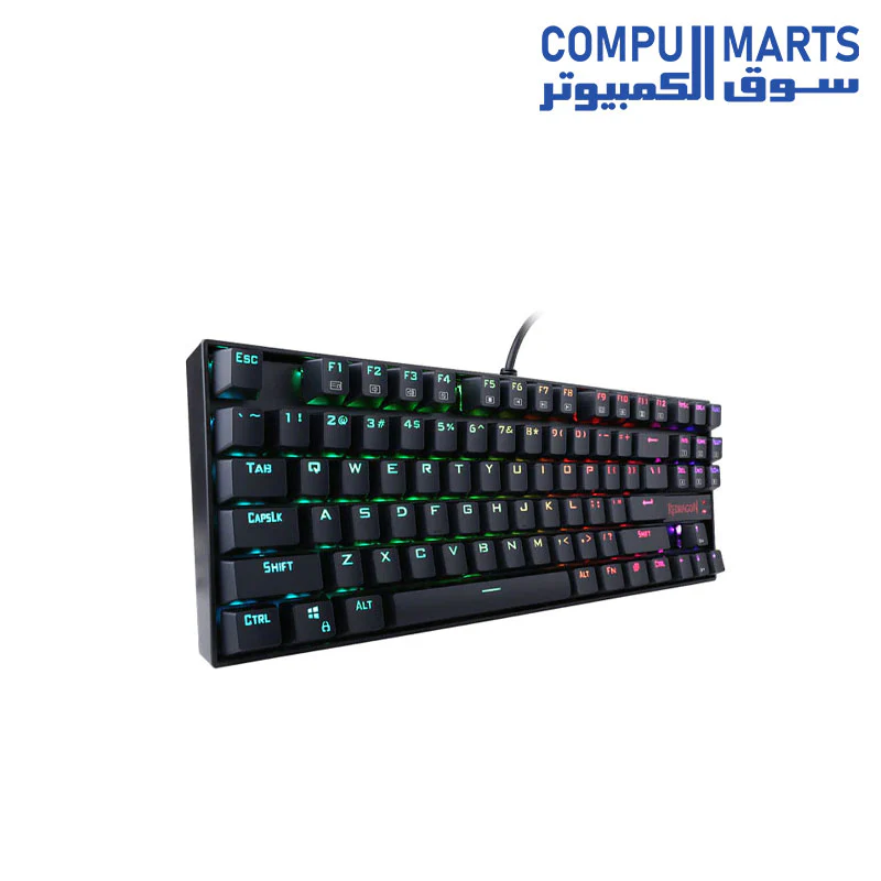 Redragon Keyboard K552W Mechanical Gaming 60% Compact 87 Key Kumara Wired Cherry for Windows PC Gamers - Image 3