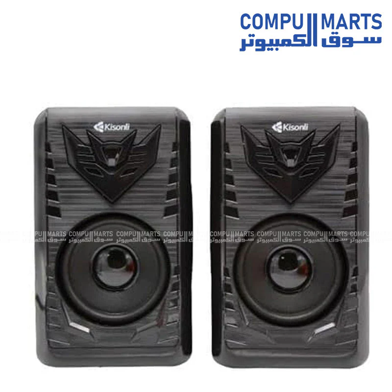 Kisonli A-008 USB 2.0 Speaker – Stereo Sound with LED Light - Image 2