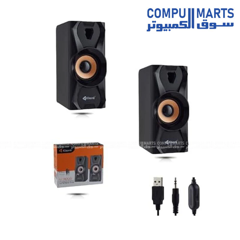 Kisonli AC-9003 Speaker – Portable Stereo Sound with LED Light - Image 2