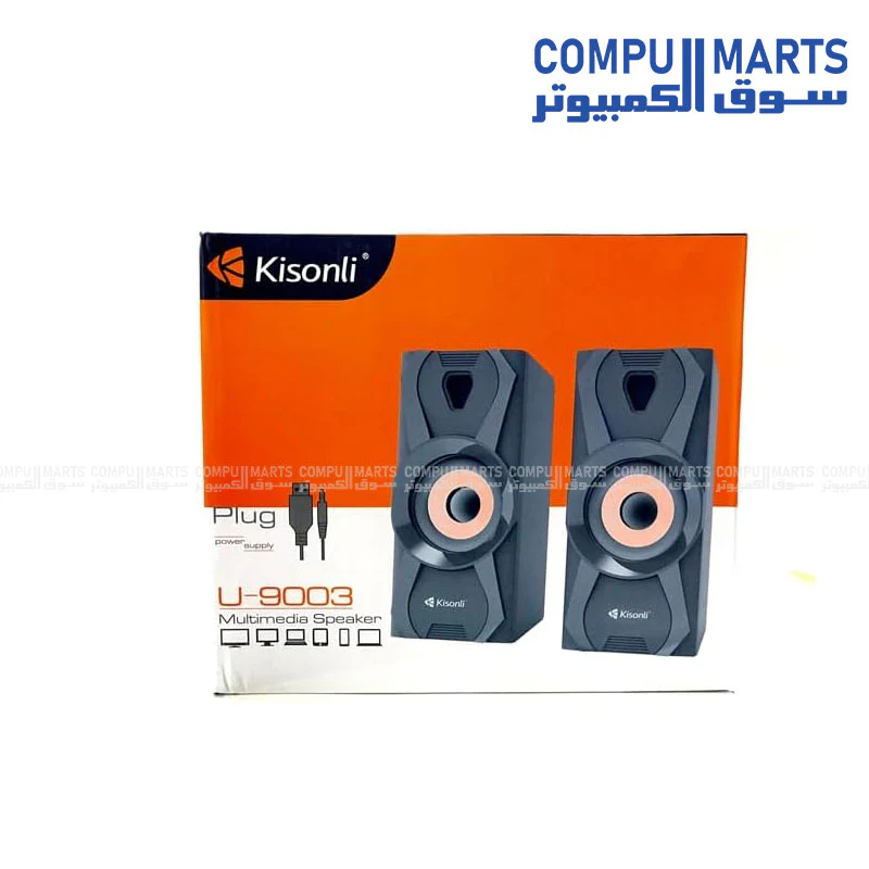 Kisonli AC-9003 Speaker – Portable Stereo Sound with LED Light - Image 3