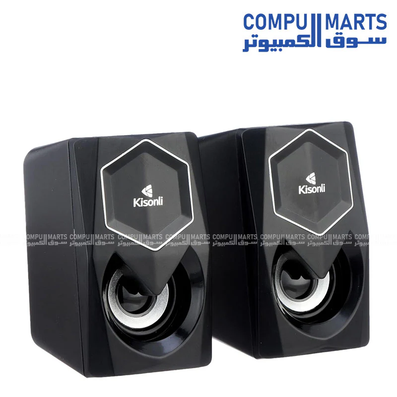 Kisonli L-1020 USB RGB Speaker – Stereo Sound with Colorful LED Lights - Image 2