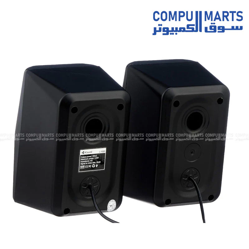 Kisonli L-1020 USB RGB Speaker – Stereo Sound with Colorful LED Lights - Image 3