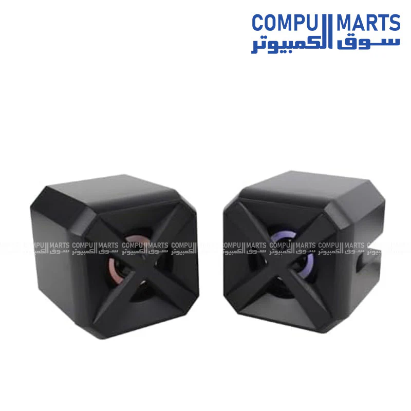 Kisonli L-5050 USB Speaker – Stereo Sound with LED Light - Image 2