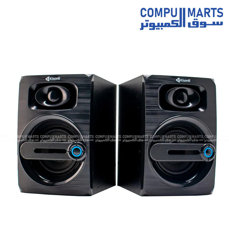 Kisonli T-010 USB 2.0 Speaker – Compact Stereo Sound with LED Light - Image 2