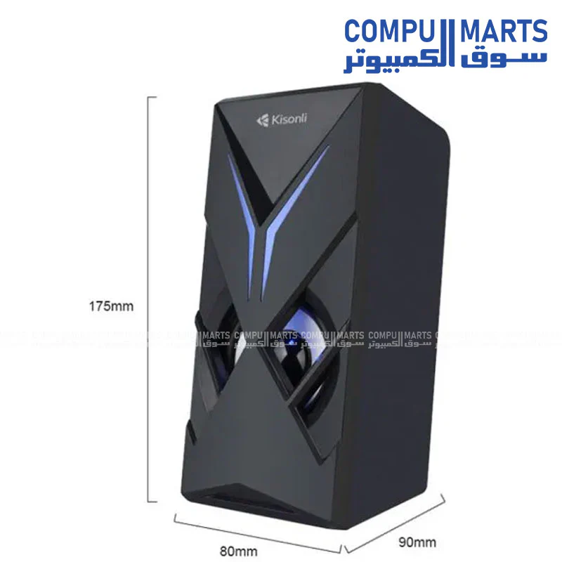 Kisonli U-9005 USB Speaker – Stereo Sound Compact Design - Image 2