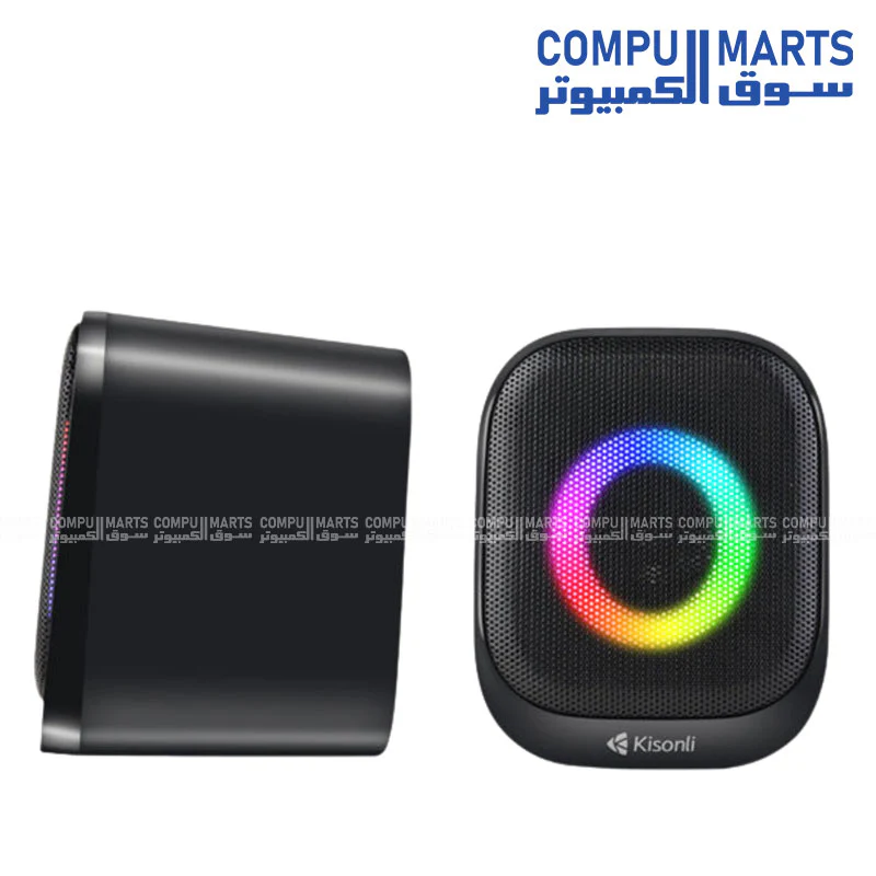 Kisonli X29 Portable Bluetooth Speaker with RGB Lights, Powerful Bass, USB & FM Radio - Image 2