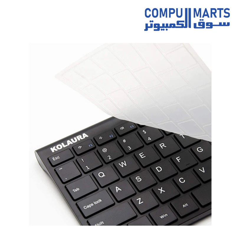 KOLAURA Ultra Thin Rechargeable Wireless Keyboard and Mouse Combo - 35 Working Hour 2.4GHz / 10m for Laptop, PC, Notebook with Keyboard Cover Film - Image 2