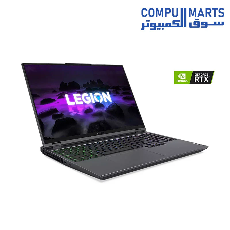 Lenovo Legion 5 Pro Laptop - 11th Intel Core i7-11800H, 32GB RAM, 1TB SSD, RTX 3060 ,16" WQXGA (2560x1600) IPS 500nits 165Hz, 4- Zone RGB Backlit KB, Dos - Storm Grey - Image 2