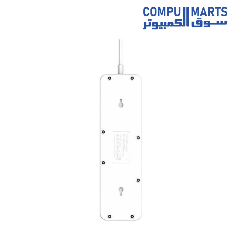 Ldnio LDNIO SC5614 Power Strip Surge Protector with 5 AC Outlets and 6 USB Charging Ports 2m long extension cord for Home & Office - White - Image 3