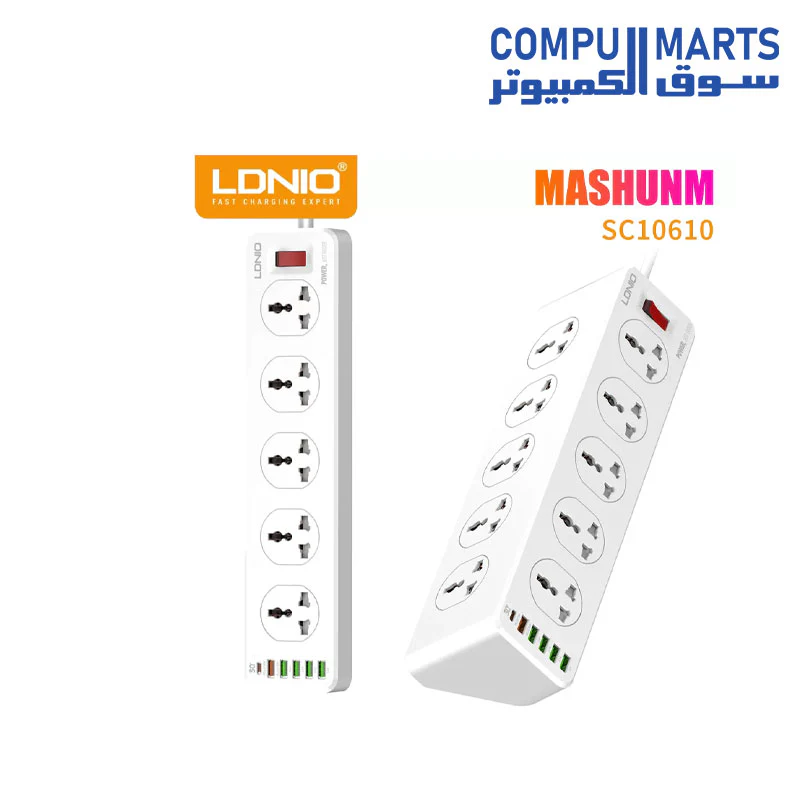 Ldnio Sc10610 Power Sockets + 5Usb 32W 2.0Meter - Image 2