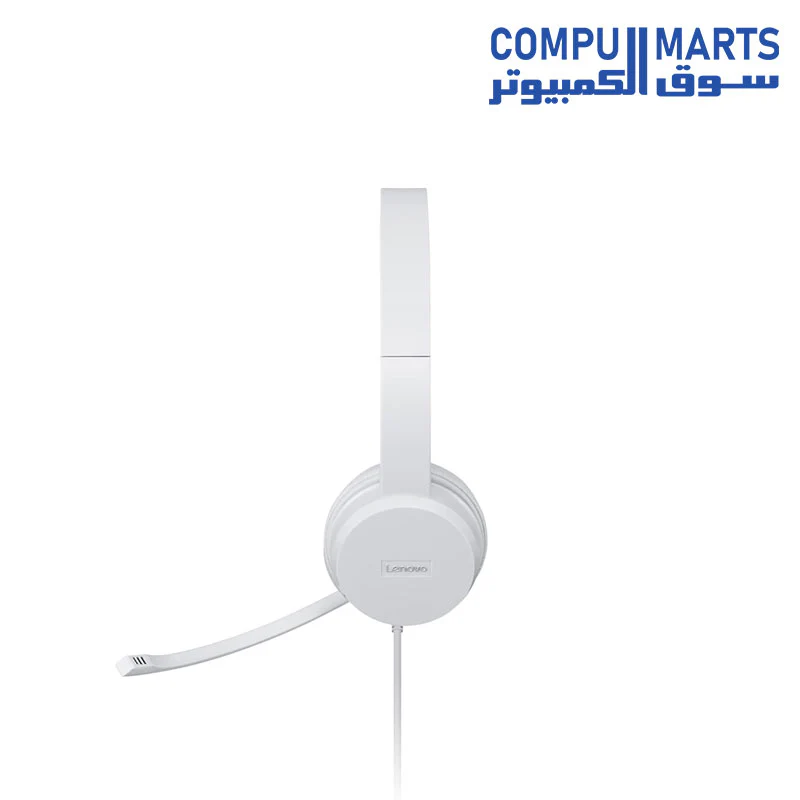 Lenovo 110 Stereo Headset - cable length 1.8m USB.A - Cloud Grey - Image 2
