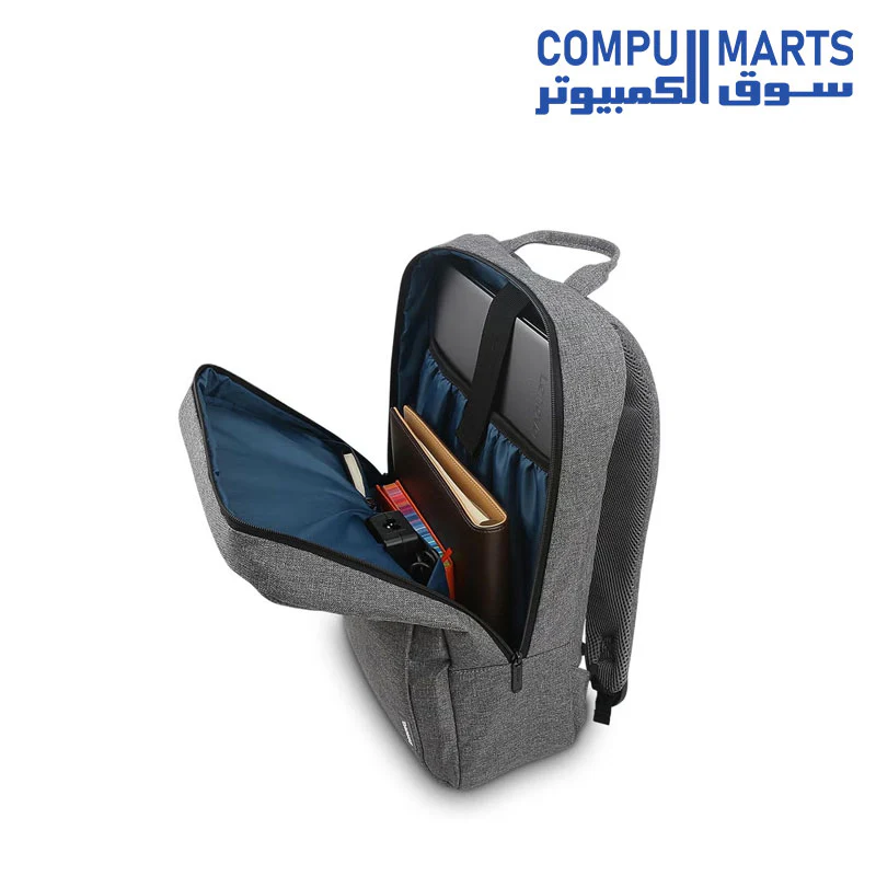 LENOVO 15.6” Laptop Casual Backpack B210 Black/ Grey -ROW- Blue - Image 6