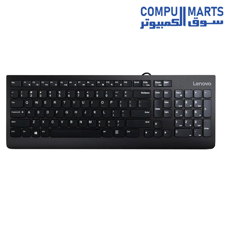 Lenovo 300 USB Wired Combo (Keyboard & Mouse) Arabic -black - Image 3