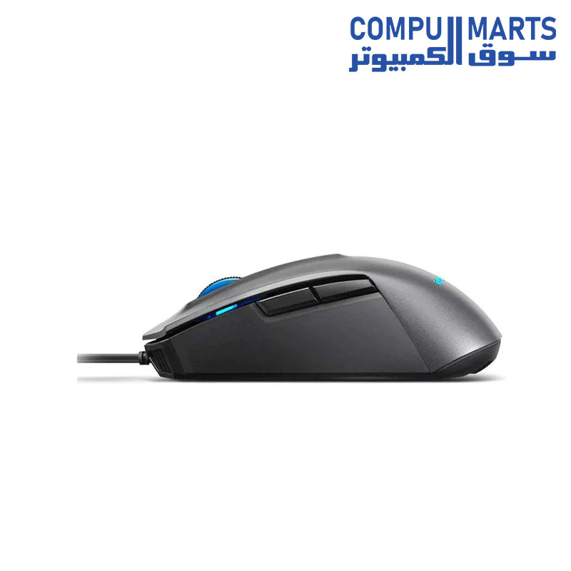 Lenovo IdeaPad M100 Gaming Mouse, Optical Sensor, Adjustable Resolution to 3200 DPI, 7 Programmable Buttons, 2 Zone RGB Backlight, GY50Z71902, Black - Image 4