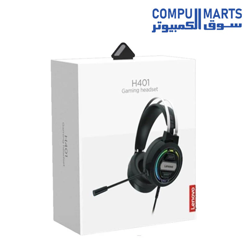Lenovo H401 Gaming Headset Over-ear 3.5mm USB 7.1 Surround Sound Deep Bass Stereo Game Headphones with Mic for PC Laptop Gamer - Image 4