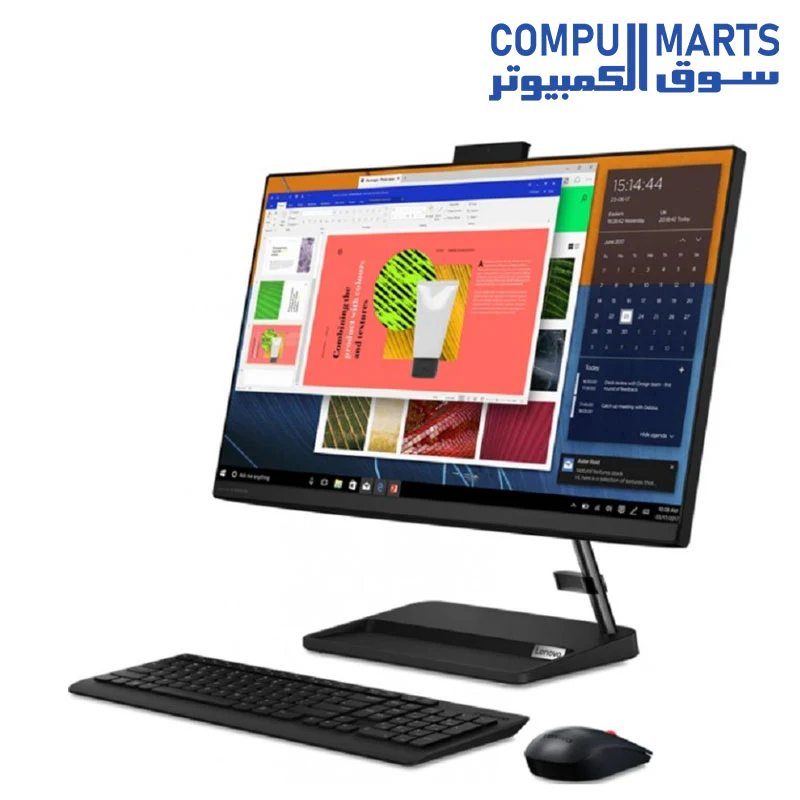 Lenovo IdeaCentre i7 All-in-one 3 24ITL6 i7-1165G7-8GB-SSD 512GB-Nvidia MX450-2GB-24"INCH FHD-Windows10-Black with Wireless Keyboard and Mouse - Image 3