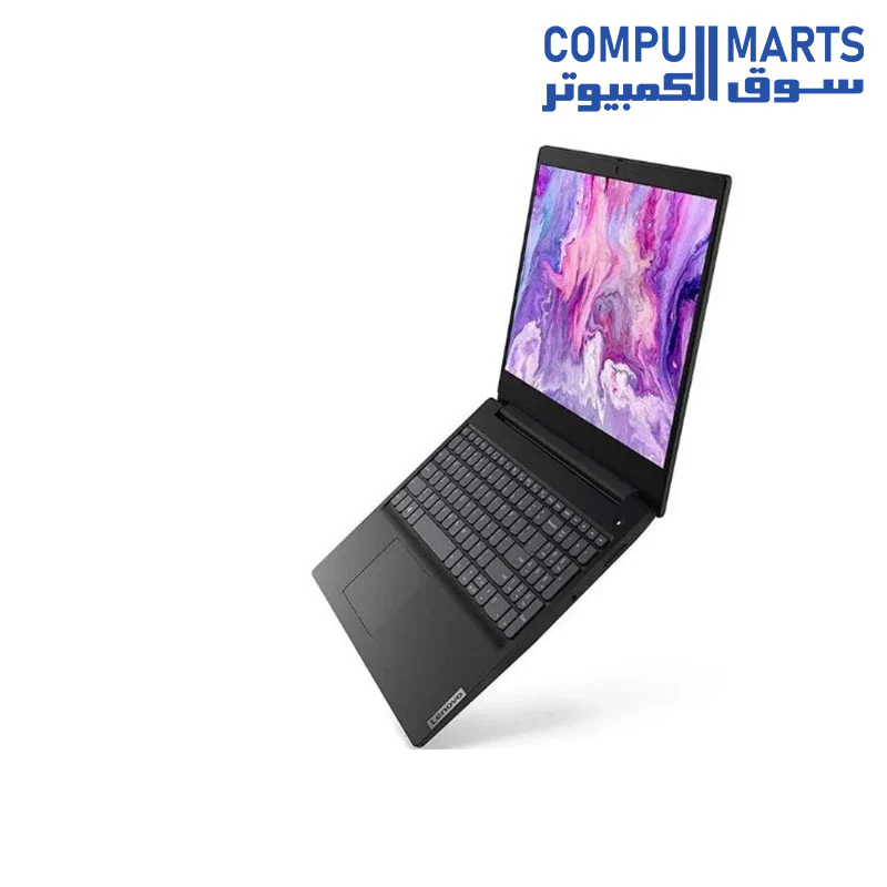 Lenovo IdeaPad 3 Laptop, Intel Core i3-1005G1, 15.6 Inch, 1TB HDD, 4GB RAM, Intel UHD Graphics, Dos - Black - Black - Image 4