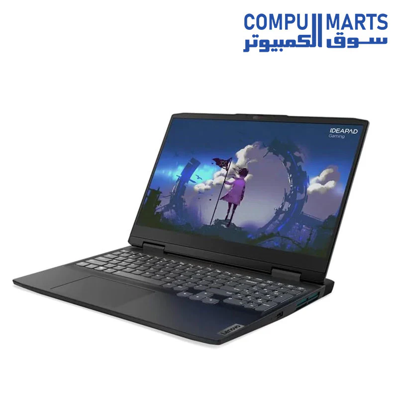 Lenovo IdeaPad Gaming 3 15ARH7 Laptop - Ryzen 7 7735HS, NVIDIA GeForce RTX 4050 6GB GDDR6 Graphics, 16GB DDR5-4800 RAM, 512GB SSD, 15.6" FHD (1920x1080) IPS 250nits 120Hz, Backlit Keyboard - Onyx Grey - Image 2