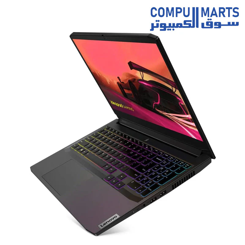 Lenovo IdeaPad Gaming 3 15IHU6, I7 11370H, RAM 16GB, HDD 1TB, 256GB SSD, RTX 3050, 15.6" - Black - Image 3