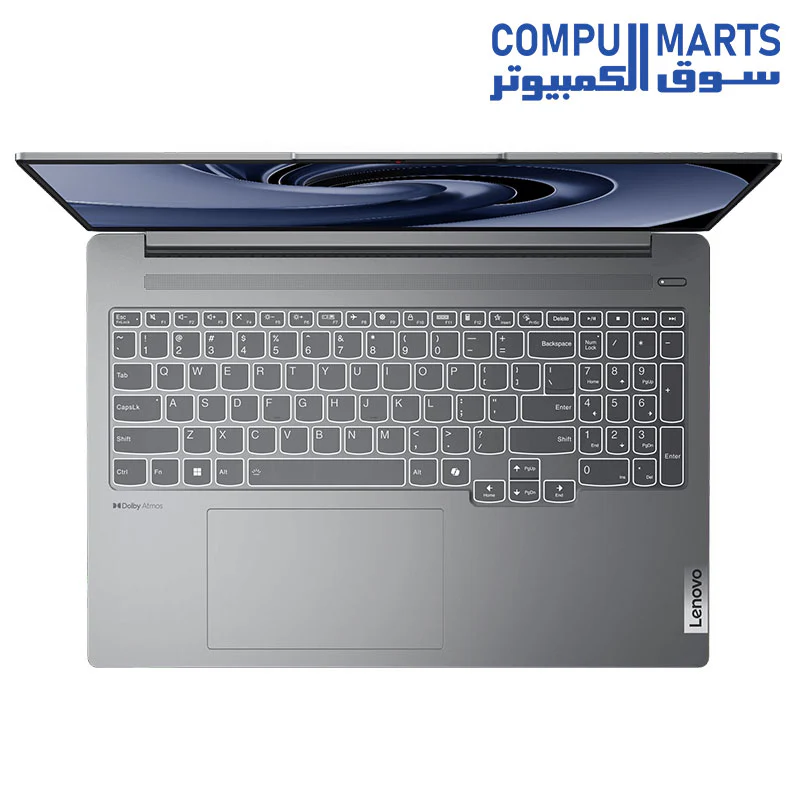 Lenovo IdeaPad Pro 5 16IMH9 - Intel Core Ultra 9 185H 16 Cores, 32GB LPDDR5x-7467 RAM, 1TB SSD, NVIDIA GeForce RTX 
4050 6GB GDDR6, 16" 2K (2048x1280) OLED 400nits Glossy 100% DCI-P3  120Hz Eyesafe Multi-Touch, Backlit
, Win11 - Aluminium - Image 3