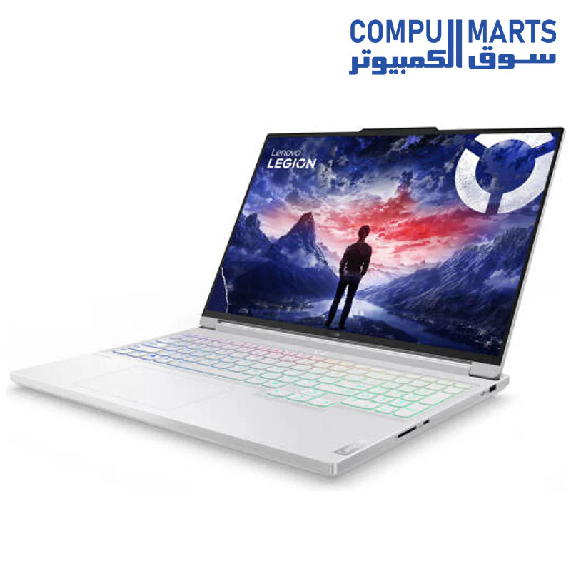 Lenovo Legion 7 16IRX9 Gaming Laptop, Intel Core i9-14900HX, 32GB RAM, 1TB SSD, GeForce RTX 4060 8GB Graphics, 16" WQXGA IPS 240Hz Display, English-Arabic Keyboard, Win11, Glacier White - Image 2