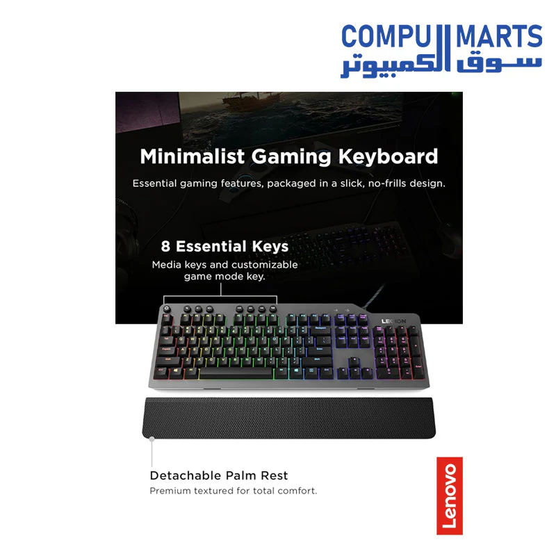 Lenovo Legion K500 RGB Mechanical Switch Gaming Keyboard - Image 3