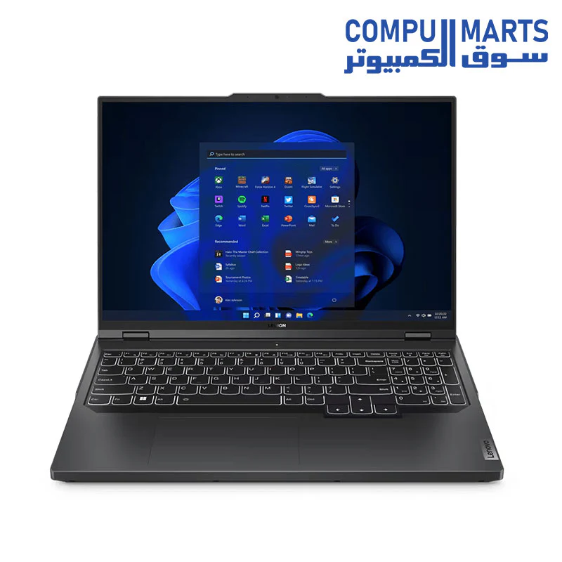 Lenovo Legion Pro 5 16IRX8 Gaming Laptop, 16" WQXGA IPS 165Hz Display, Intel Core i9-13900HX, 32GB RAM, 1TB SSD, GeForce RTX 4060 8GB, English Keyboard, Win11Home, Onyx Gray | 82WK00M7US - Image 2