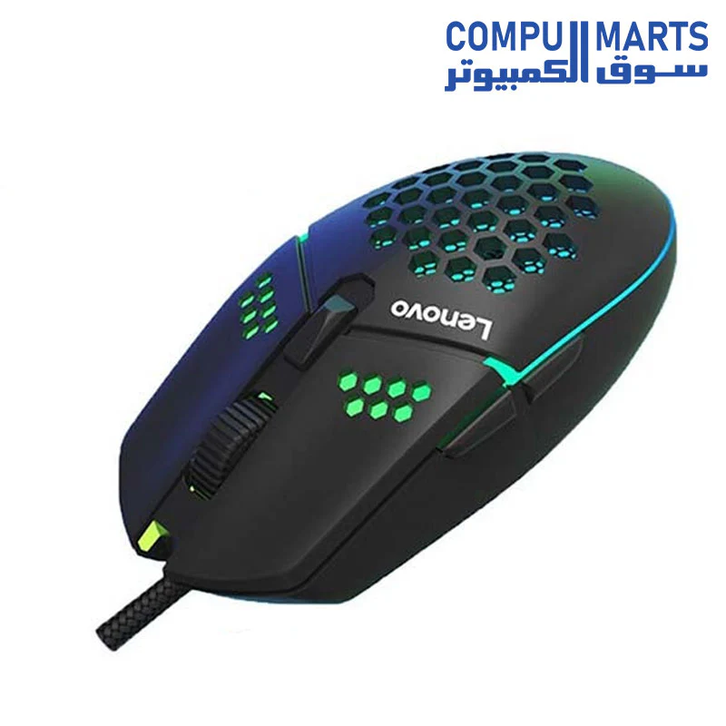 Lenovo Optical Wired Gaming Mouse, 3200DPI, Black - M105 - Image 3