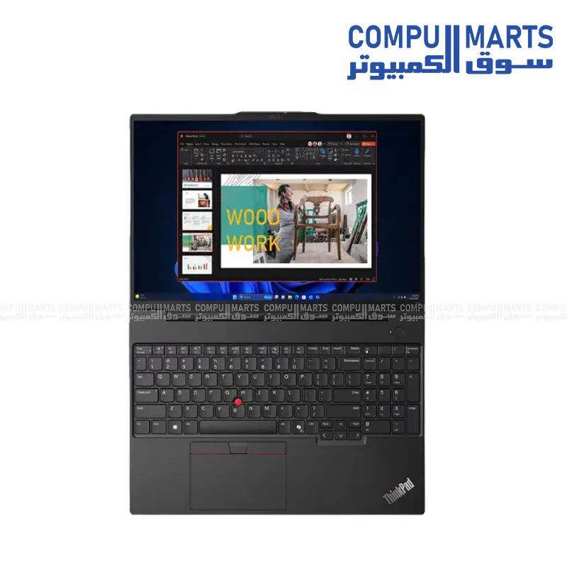 Lenovo ThinkPad E16 Gen 2 – Intel Core Ultra 7 155H (16-Core), 16 GB DDR5-5600, 512 GB SSD, Intel Arc Graphics, 16″ WUXGA IPS 300 nits, Backlit & Fingerprint – Arabic Sealed (21MA001PGR) - Image 3