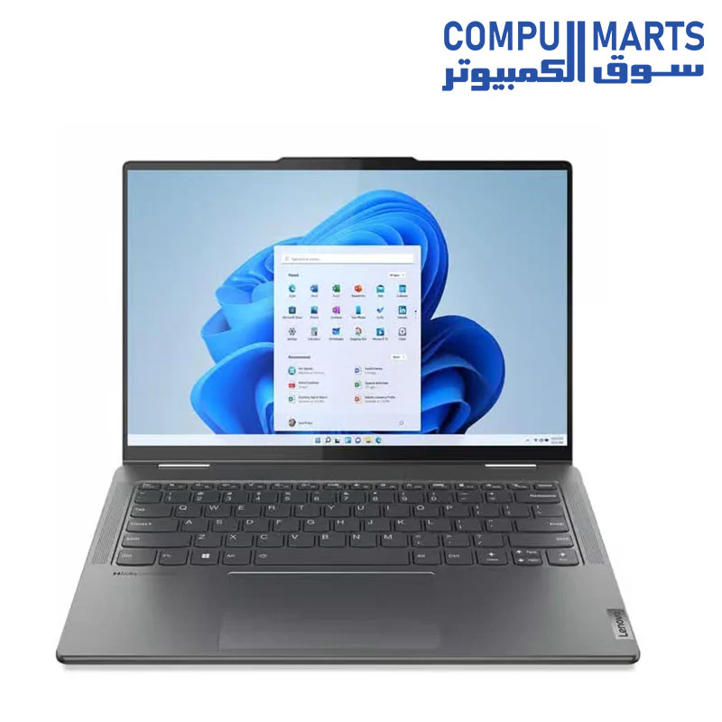 Lenovo Yoga 7 2-in-1 Convertible Laptop, Intel Core i7-1355U, 512GB SSD, 16 GB RAM, 14 Inch, 2.2K IPS 300nits 10-point MultiTouch, Intel Iris Xe Graphics, Windows 11, ‎Storm Grey - Image 3