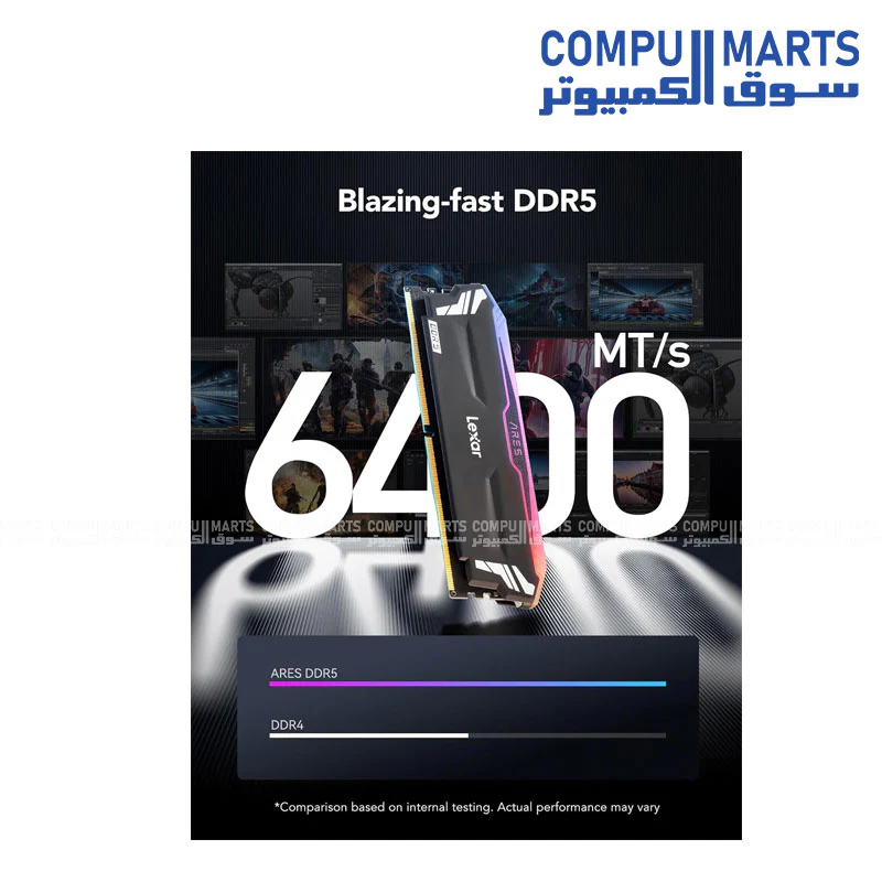 Lexar ARES RGB DDR5 32GB (2x16GB) 6400MHz Desktop Memory Kit – Black & White | High-Performance Gaming RAM - Image 3