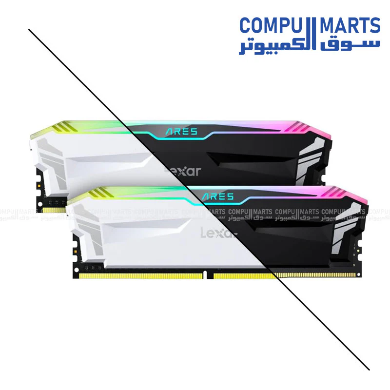 Lexar ARES RGB DDR5 32GB (2x16GB) 6400MHz Desktop Memory Kit – Black & White | High-Performance Gaming RAM - Image 4